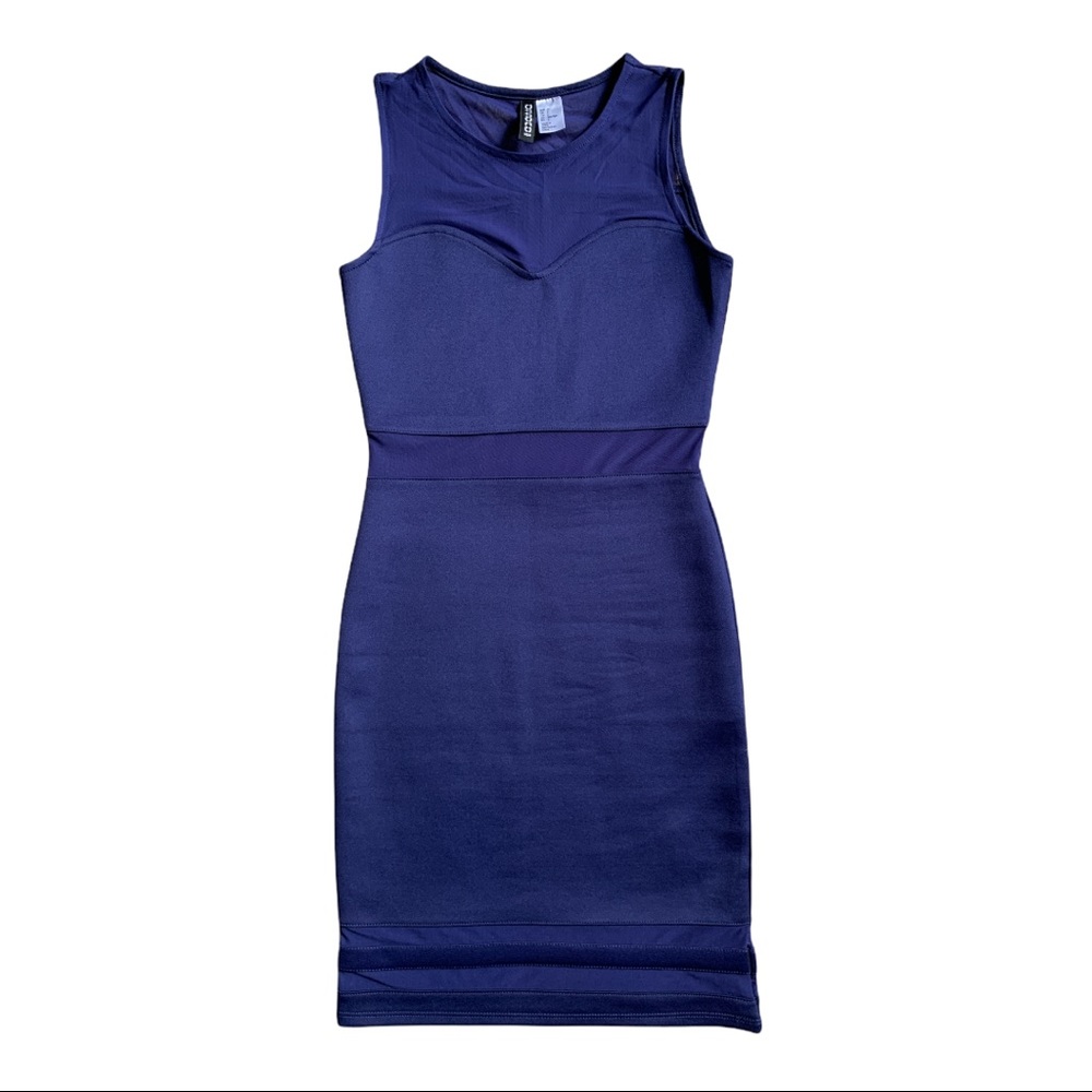 *HOST PICK Divided By H&M Bodycon Royal Blue Crew Neck Mini Fitted Dress